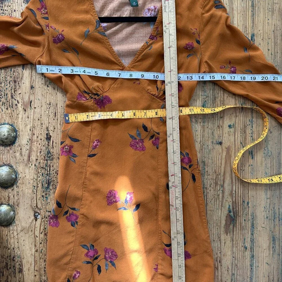 Wild Fable Yellow Floral Dress Size X-Small - Picture 6 of 6